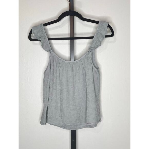Monrow Cotton Ruffle Tank NEW Size Medium - Picture 6 of 10